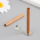 Фитиль для свечи дерево с металлическим держателем, круглый, набор 2 шт., 0.6×6.5 см - Фото 1