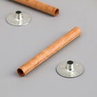 Фитиль для свечи дерево с металлическим держателем, круглый, набор 2 шт., 0.6×6.5 см - Фото 3