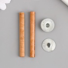 Фитиль для свечи дерево с металлическим держателем, круглый, набор 2 шт., 0.6×6.5 см - Фото 5
