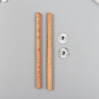 Фитиль для свечи дерево с металлическим держателем, круглый, набор 2 шт., 0.6×12.5 см - Фото 4