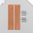 Фитиль для свечи дерево с металлическим держателем, широкий, набор 2 шт., 2×9 см - Фото 2