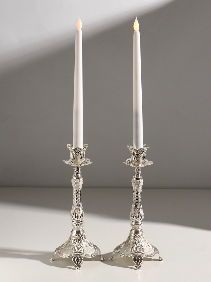 Набор подсвечников на 1 свечу «Деметра», 2 шт., d=2.5 см, 9×9×23.5 см - Фото 1