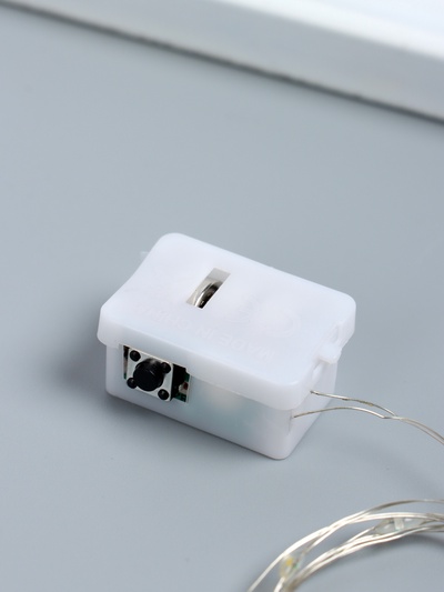 Нить светодиодная для сувениров, мульти, 10 диодов, дл. 1 м, от батареек 3×CR=1130, набор 10 шт.