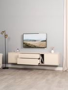 Тумба напольная под ТВ «Тайл 16.62», 2002×396×440 мм, цвет сатин/эмили блаш - Фото 3