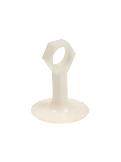 Дверной ограничитель ТУНДРА на ручку, d=18 мм, h=68 мм, белый, 1 шт.