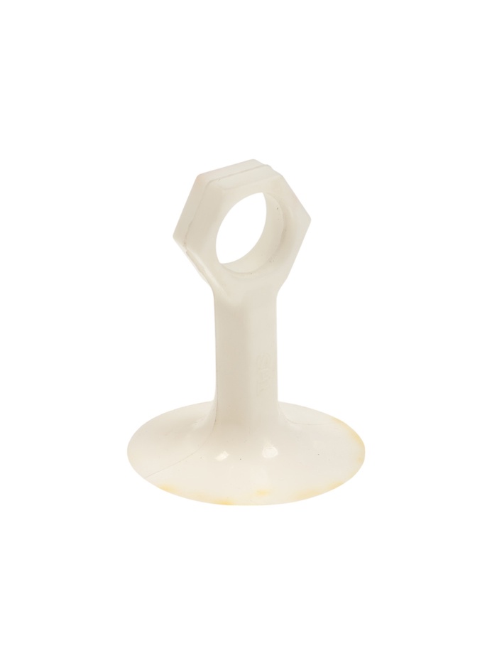 Дверной ограничитель ТУНДРА на ручку, d=18 мм, h=68 мм, белый, 1 шт. - Фото 1