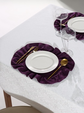 Набор салфеток «Этель» Ivory, 30×40 см-4 шт., фиолетовая, 100% лён, 170 г/м²
