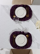 Набор салфеток «Этель» Ivory, 30×40 см-4 шт., фиолетовая, 100% лён, 170 г/м² - фото 809609462