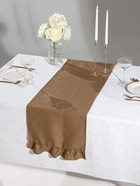 Дорожка на стол «Этель» Ivory, 40×150 см, коричневая, лён 100% - фото 809609486