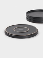 Набор тарелок Доляна «Гранит», 4 шт., d=26 см, керамика, чёрный - Фото 5