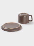 Чайная пара Доляна «Гранит», 2 предмета: чашка 270 мл, блюдце d=15.5 см, керамика, коричневая - Фото 5