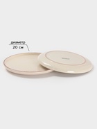 Набор посуды Доляна «Альпийский крем», керамика, 24 предмета: кружки 6 шт., тарелки 12 шт. d=20/27 см, салатники 6 шт., бежевый - Фото 4