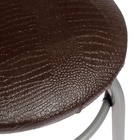 УЦЕНКА Табурет для кухни «Клик Мебель. Кольцо», искусственная кожа, цвет серебристый металлик/шоколадная рептилия - Фото 2