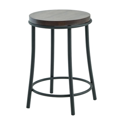 УЦЕНКА Табурет для кухни »Клик Мебель. Ультра», с кольцом, искусственная кожа, цвет чёрный/палисандр