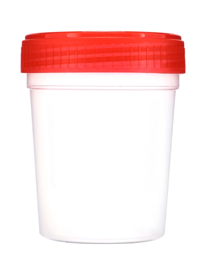Контейнер для биоматериалов 120 мл, завинчивающаяся крышка, матовое окно, индивидуальная упаковка - Фото 1