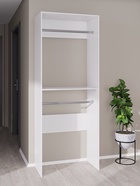 Вешалка модульной гардеробной системы «Модус», 2090×800×420 мм, цвет белый - Фото 2