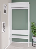 Вешалка модульной гардеробной системы «Модус», 2090×1000×520 мм, цвет белый - Фото 2