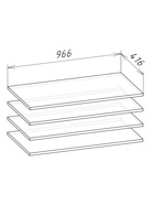 Вешалка модульной гардеробной системы «Модус», 2090×1000×520 мм, цвет белый - Фото 5