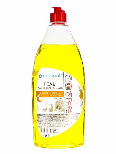 Средство для мытья посуды «ТЫСЯЧА ОЗЁР» ромашка, гель с органическими маслами, 450 мл