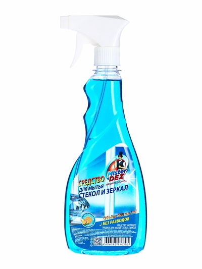 Mister Dez PROFESSIONAL средство для стекол и зеркал, дыня, без разводов
