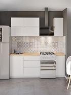 Кухонный гарнитур для маленькой кухни «Зара», 1500×600 мм, цвет белый - Фото 2