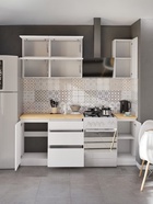 Кухонный гарнитур для маленькой кухни «Зара», 1500×600 мм, цвет белый - Фото 3