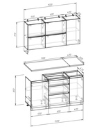 Кухонный гарнитур для маленькой кухни «Лора», 1500×600 мм, цвет кашемир - Фото 4