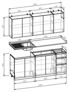 Кухонный гарнитур для маленькой кухни «Лора», 2000×600 мм, цвет кашемир - Фото 7