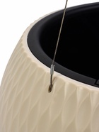 Кашпо для цветов «Жемчужина», 7 л, d=36 см, h=22 см, пластик, со вставкой, подвесное, бежевое - Фото 4