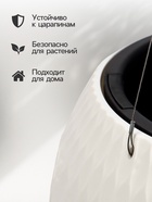 Кашпо для цветов «Жемчужина», 7 л, d=36 см, h=22 см, пластик, со вставкой, подвесное, белое - Фото 2