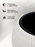 Кашпо для цветов «Жемчужина», 7 л, d=36 см, h=22 см, пластик, со вставкой, белое - Фото 2