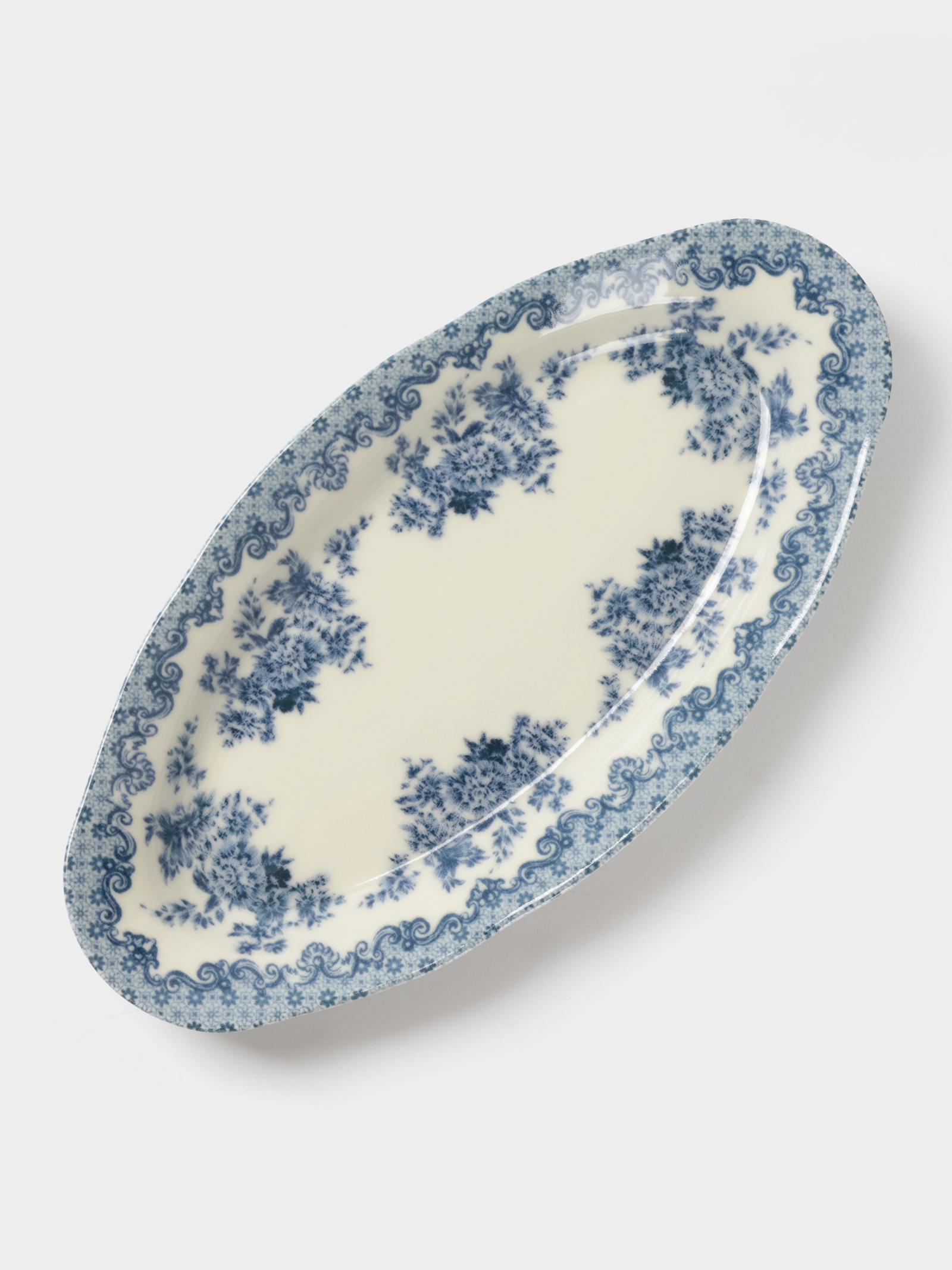 Селедочница Добрушский завод «Версаль», 25×13×3 см, фарфор, белая, синяя Селедочница Добрушский завод «Версаль», 25×13×3 см, фарфор, белая, синяя