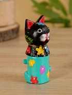 Сувенир "Кот в кастрюльке" дерево 4х4х10 см 10615567 - фото 16851511