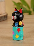 Сувенир "Кот в кастрюльке" дерево 4х4х10 см 10615567 - фото 16851513