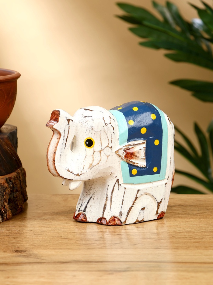 Сувенир «Слонёнок», 12×5.5×9 см, дерево, белый