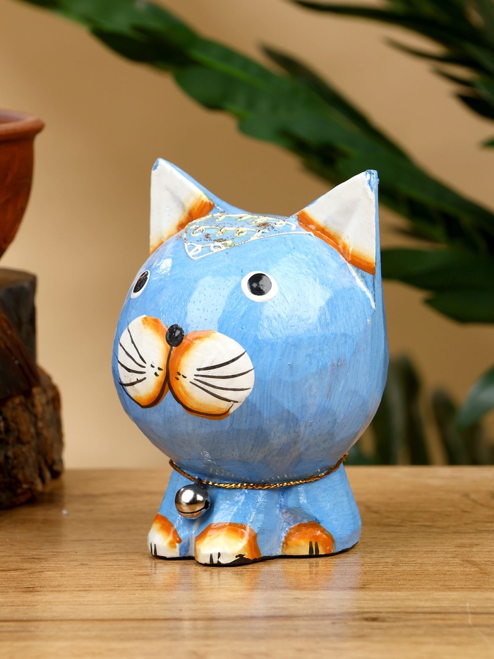 Сувенир «Котик», 8×7×10 см, дерево, синий