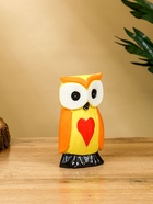 Набор сувенирный «Совята с сердечком», h=15 см, h=12.5 см, h=9.5 см, дерево, оранжево-желтый - Фото 3