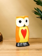 Набор сувенирный «Совята с сердечком», h=15 см, h=12.5 см, h=9.5 см, дерево, оранжево-желтый - Фото 4