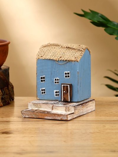 Сувенир «Дом», 9×11×11 см, дерево Албезия, синий