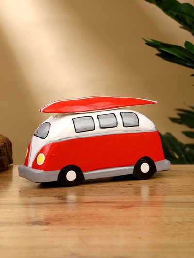 Сувенир «Микроавтобус», 19×6×9 см, дерево, красный