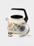 Чайник «Луговые цветы», 3 л, со свистком, индукция, эмалированная сталь, бежевый - Фото 2