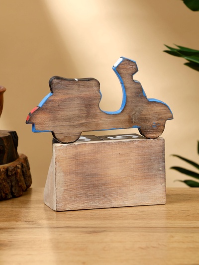 Календарь настольный «Мопед», 14×5.5×14 см, дерево, синий