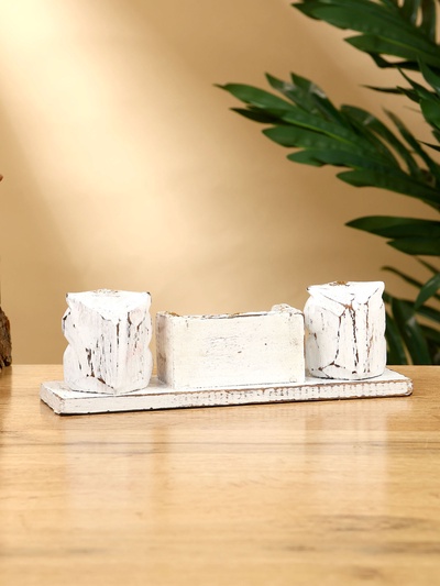 Календарь настольный «Совушки», 19×6×6 см, дерево, белый