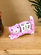 Календарь настольный «Кошка», 14×4×10 см, дерево, сиреневый - Фото 4