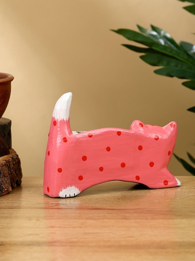 Календарь настольный «Кошка», 13×4×10 см, дерево, розовый