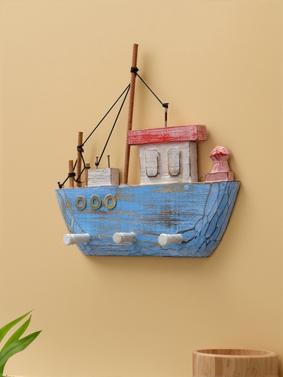Вешалка «Корабль», 30×5×25 см, дерево албезия