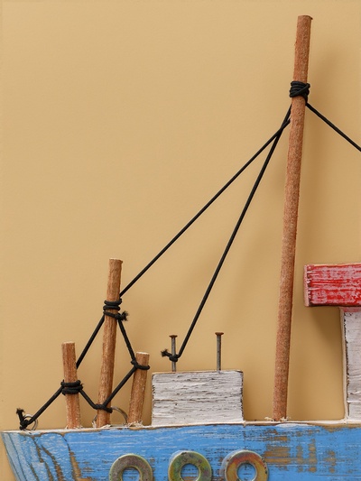 Вешалка «Корабль», 30×5×25 см, дерево албезия
