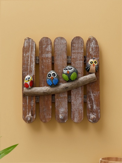Вешалка «Воробьи на ветке», 23×23×6 см, дерево албезия
