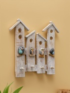 Вешалка «Скворечник с воробьями», 35×6.5×33.5 см, дерево албезия - Фото 2