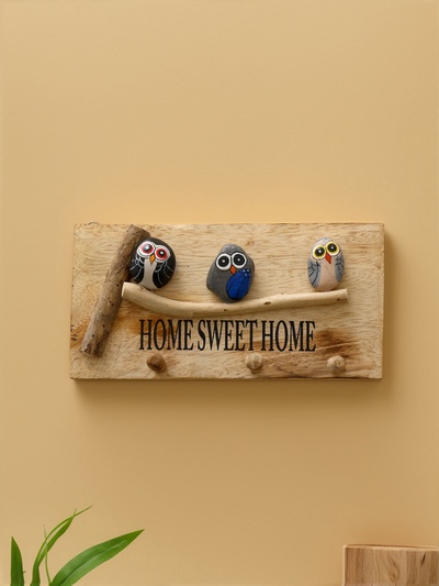 Вешалка HOME SWEET HOME, 30×6×15 см, дерево албезия